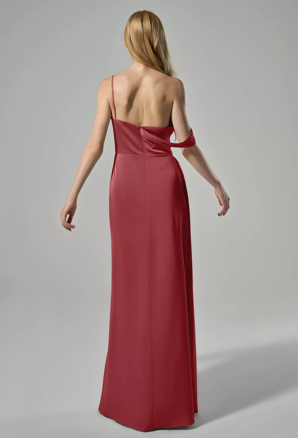AW Kiera Burgundy  Long Bridesmaid Dresses